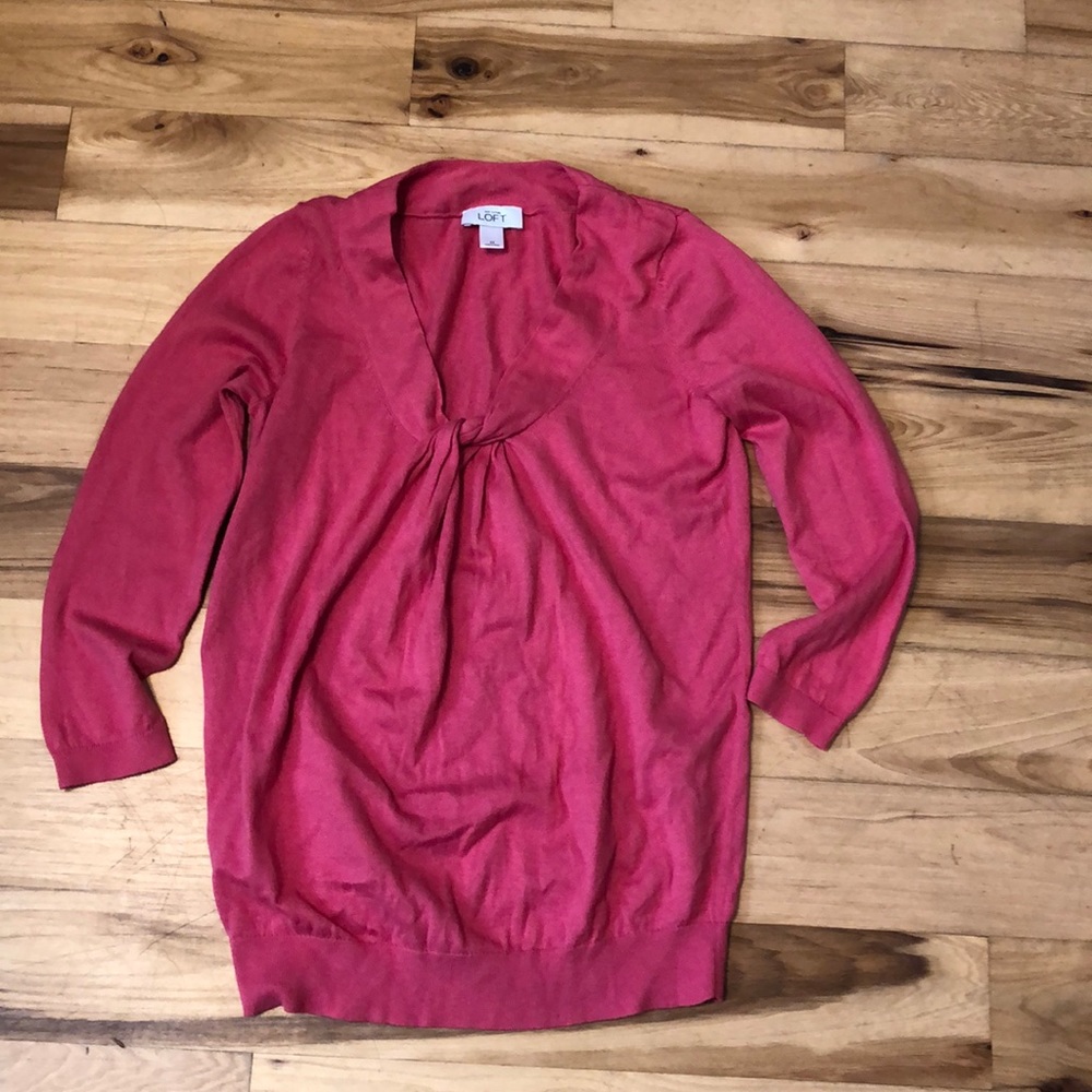 Loft pink knotted sweater